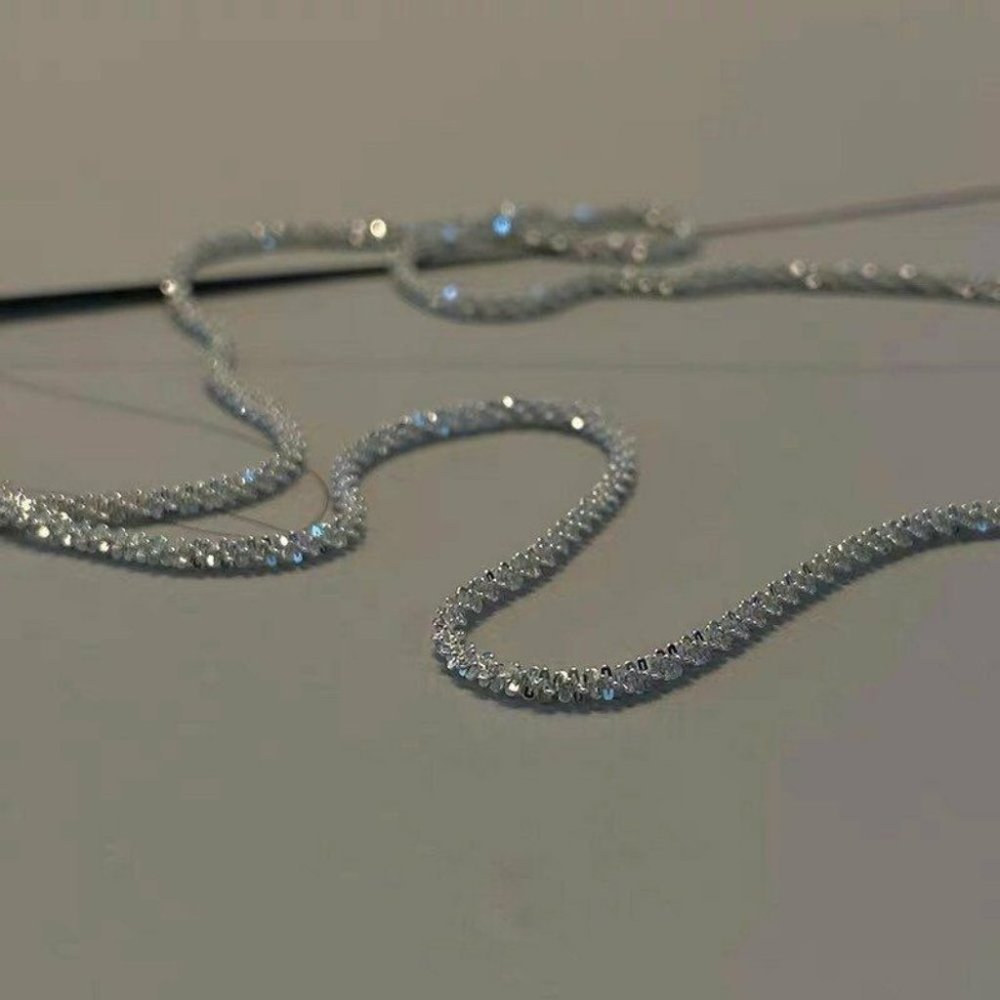 925 Silver Flash Chain Necklace - Picture 4 of 4